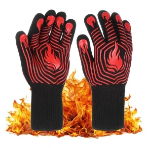 Găng Tay Lò Nướng BBQ Phủ Silicone Chịu Nhiệt Độ Cao 800 Độ C