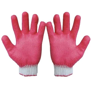 Găng Tay Phủ Cao Su 1 Mặt Màu Đỏ