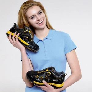 Giày Bảo Hộ Ziben 142 Nhập Khẩu Hàn Quốc Không Dây Có Khóa Vặn Hiện Đại Trang Bị Mũi Thép Đế Thép