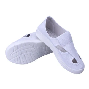 Giày dép phòng sạch 4 lỗ vải bạt chống tĩnh điện