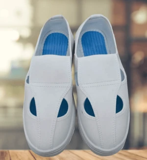 Giày Phòng Sạch 4 Lỗ Simili Chống Tĩnh Điện