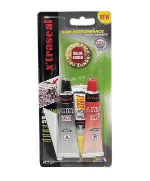Keo dán Epoxy X'traseal 4 Minutes Steel 17ml x 2