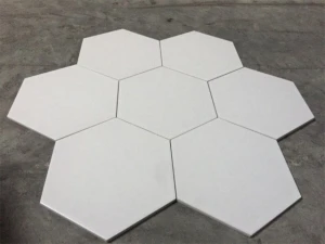 Gạch lục giác màu trắng trơn giá rẻ