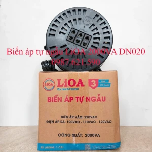 Biến Áp Tự Ngẫu LiOA 2000VA DN020 - Bộ Đổi Nguồn 2KVA