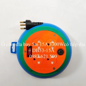 Ổ Cắm Đĩa Bay LiOA DB53-15A 3300W Dài 5M Có Tiếp Địa