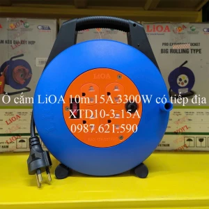 Ổ Cắm LiOA 10M XTD10-3-15A Đa Năng 3 Lõi Có Tiếp Địa