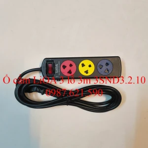 Ổ Cắm LiOA 3 Lỗ 3M 3SND3.2.10 3 Ổ 3 Chấu 10A 2200W