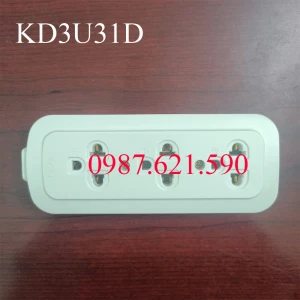 Ổ Cắm LiOA 3 Lỗ Không Dây KD3U31D 10A 2200W Giá Rẻ