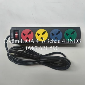 Ổ Cắm LiOA 4 Lỗ 4DND3.2.10 4 Ổ Đa Năng 3 Chấu Thế Hệ Mới