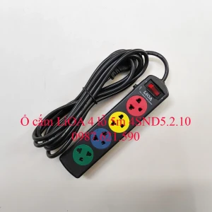 Ổ Cắm LiOA 4 Lỗ 5M 4SND5.2.10 3 Chấu Đa Năng Giá Rẻ