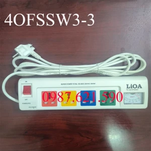 Ổ Cắm LiOA 4 Lỗ Có Đồng Hồ Đo 4OFSSW3-3 (Đo Số Watt)