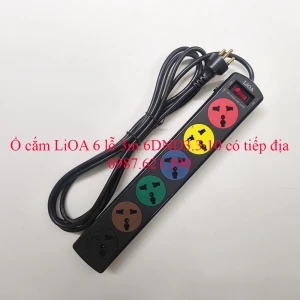 Ổ Cắm LiOA 6 Lỗ 3M 6DND3.3.10 Đa Năng 3 Lõi Có Tiếp Địa