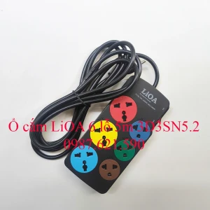 Ổ Cắm LiOA 6 Lỗ 5M 3D3SN5.2 3 Chấu Đa Năng Thế Hệ Mới