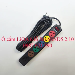 Ổ Cắm LiOA 6 Lỗ 5M 6SND5.2.10 3 Chấu Thế Hệ Mới