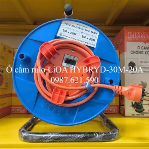 Ổ Cắm Rulo LiOA HYBRID-30M-20A Quay Tay Công Suất Lớn