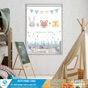 Rèm Cuốn In Tranh Trẻ Em Cute Dễ Thương Rèm Minh Anh