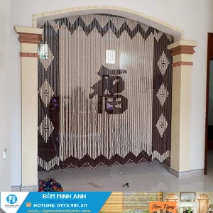 Rèm Hạt Gỗ Bồ Đề Mẫu Chữ Phúc Kiểu Chữ Nho CPN 08