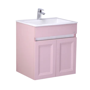 Bộ tủ chậu cabinet treo màu hồng Caesar LF5017 EH05017APV