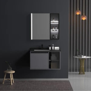 Bộ tủ chậu và tủ gương led size 800mm MOWOEN MW6635B-80