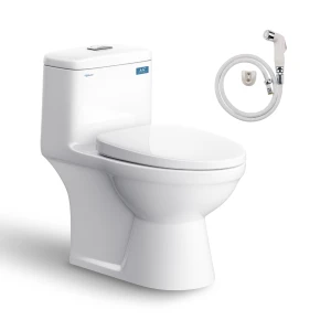 Bồn cầu 1 khối Viglacera BL5 nắp êm xả thẳng (+ vòi xịt VG826)