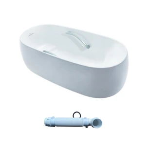 Bồn tắm đặt sàn TOTO PJY1744WHPWEN GW TVBF412 GALALATO 1m7 tay vịn gồm ống thải