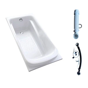 Bồn tắm TOTO PPY1560PE P TVBF412 DB505R-2B ngọc trai 1m5 gồm bộ xả thải