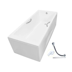 Bồn tắm yếm TOTO PAY1725HVC W TVBF411 nhựa 1m7 tay vịn gồm bộ xả thải