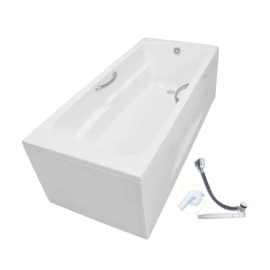 Bồn tắm yếm TOTO PAY1735HVC W TVBF411 nhựa 1m7 tay vịn gồm bộ xả thải