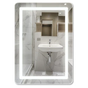 Gương led chữ nhật 50x70cm GLS Q35R35 ánh sáng trong hoa văn