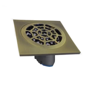 Phễu thoát sàn Foxaaron 10x10cm màu đen HP-XR-8007-14