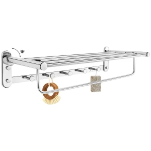 Thanh treo khăn 5 móc tròn inox 304 Tovashu CX5