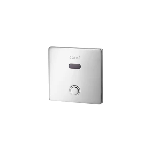 Van xả tiểu nam COTTO CT4802AC cảm ứng âm tường dùng điện có nút xả cơ