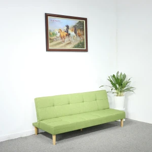 Ghế Sofa Bed Mở Ra Thành Giường Ngủ Bọc Nỉ Màu Xanh Lá Hiện Đại Giá Rẻ