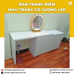 Giao Lắp Bàn Trang Điểm Màu Trắng - Thanh Lịch và Hiện Đại