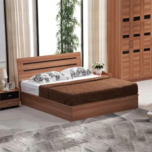 Giường Ngủ Gỗ Công Nghiệp Hiện Đại Kiểu Pano Màu Xoan Đào Đẹp Giá Rẻ