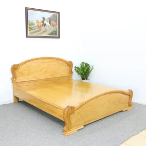Giường Ngủ Gỗ Gõ Đỏ Đầu Vòm Vạt Phản Cao Cấp Hiện Đại