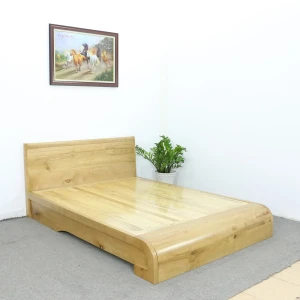 Giường Ngủ Gỗ Sồi Tự Nhiên Hiện Đại Cong Chữ S Đẹp Giá Rẻ