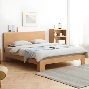 Mẫu Giường Ngủ Đẹp Đơn Giản Gỗ Sồi Tự Nhiên Hiện Đại Giá Rẻ