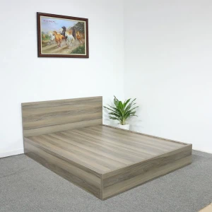 Mẫu Giường Ngủ Gỗ MDF Đẹp Phủ Melamine Bệt Màu Nết