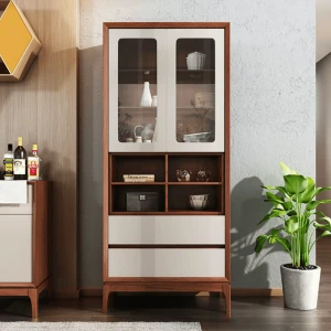 Mẫu Tủ Rượu Bằng Gỗ Công Nghiệp MDF Phủ Melamine Thiết Kế Hiện Đại