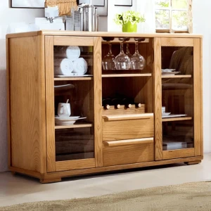 Mẫu Tủ Rượu Phòng Khách Đẹp Gỗ Sồi Nga Tự Nhiên Giá Tốt