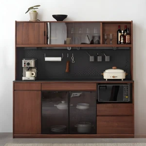 Tủ Chén Bát Bằng Gỗ Tự Nhiên Cao Thiết Kế Đa Năng Bền Đẹp