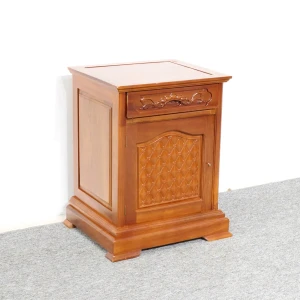 Tủ Để Đầu Giường Đẹp Gỗ Lát Chạm Ca Rô Giá Rẻ