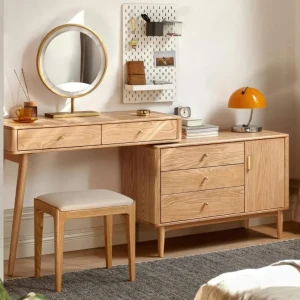 Tủ Đựng Đồ Cá Nhân Kết Hợp Bàn Phấn Bằng Gỗ Sồi Chất Lượng Giá Rẻ