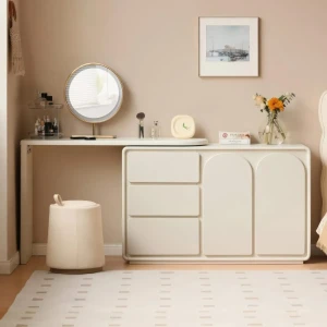 Tủ Mini Đựng Đồ Kết Hợp Bàn Trang Điểm Dễ Thương Hiện Đại