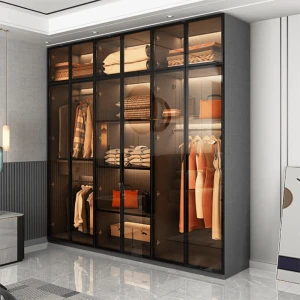 Tủ Quần Áo Cánh Kính Cường Lực Khung Gỗ Công Nghiệp MDF Giá Tốt