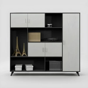 Tủ Trang Trí Văn Phòng Gỗ MDF Phủ Melamine Hiện Đại Giá Rẻ