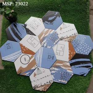 Gạch Bông Men Lục Giác Nhập Khẩu 200*230mm 23022