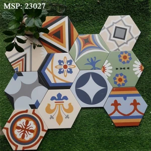 Gạch Bông Men Lục Giác Nhập Khẩu 200*230mm 23027