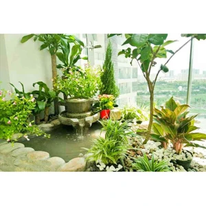 Tiểu Cảnh Thác Nước Ban Công Nhà Phố